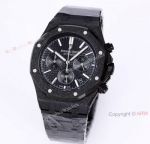 Frosted Gold AP Watch Royal Oak All Black Chronograph Dial For Men Size 41mm High End Replica 